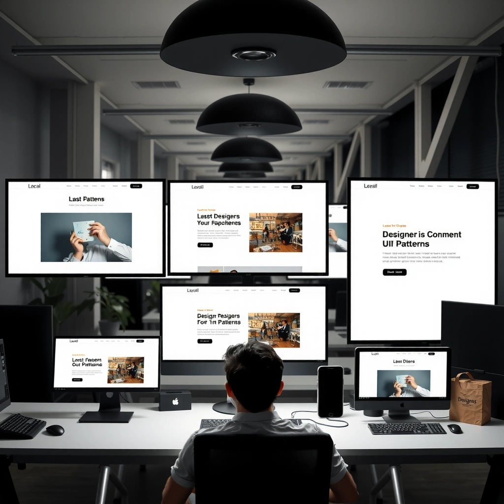 Clean minimalist website designs showcasing modern UI patterns